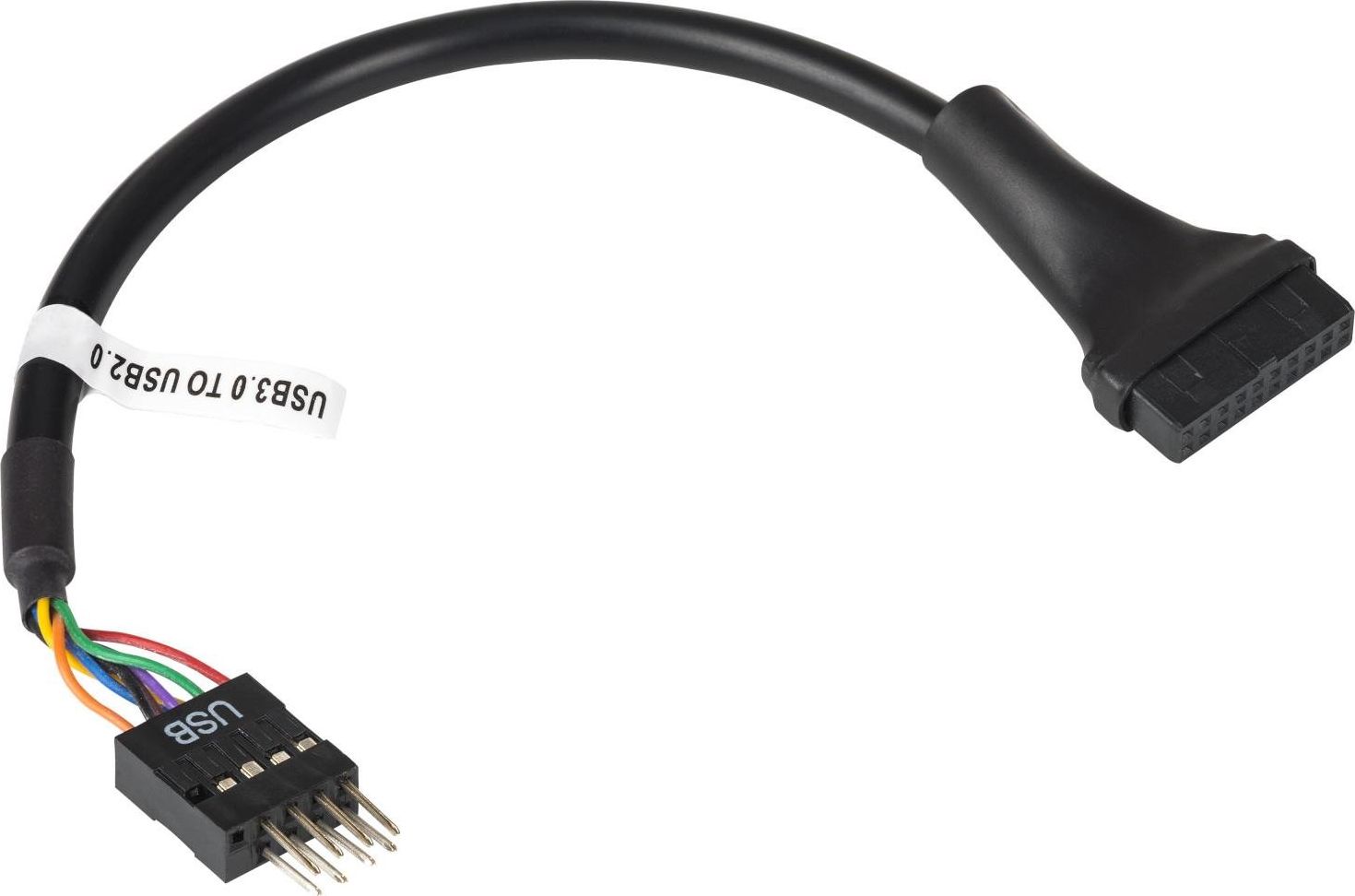 Akyga USB 19 pin - USB 9 pin, 0.2m, Czarny (AK-CA-75) AK-CA-75 (5901720136350) kabelis datoram