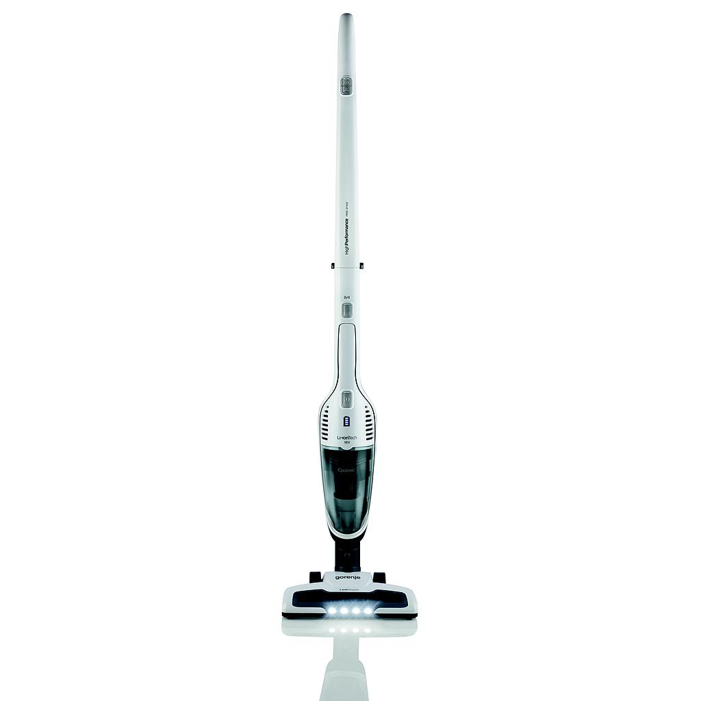 Gorenje Vacuum cleaner SVC180FW Cordless operating, Handstick and Handheld, 18 V, Operating time (max) 50 min, White, Warranty 24 month(s), Putekļu sūcējs