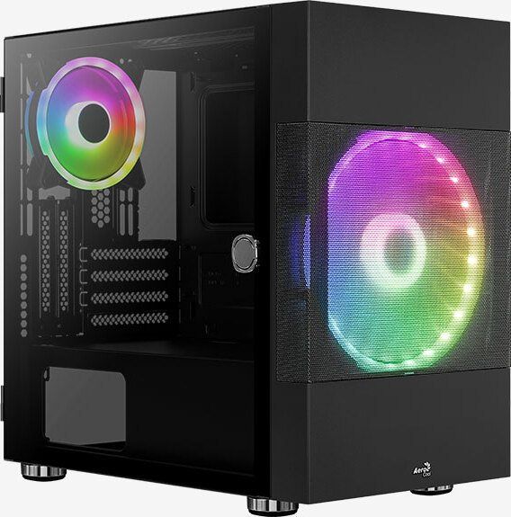 Aerocool Atomic V2 Midi-Tower, Tempered Glass - schwarz Datora korpuss