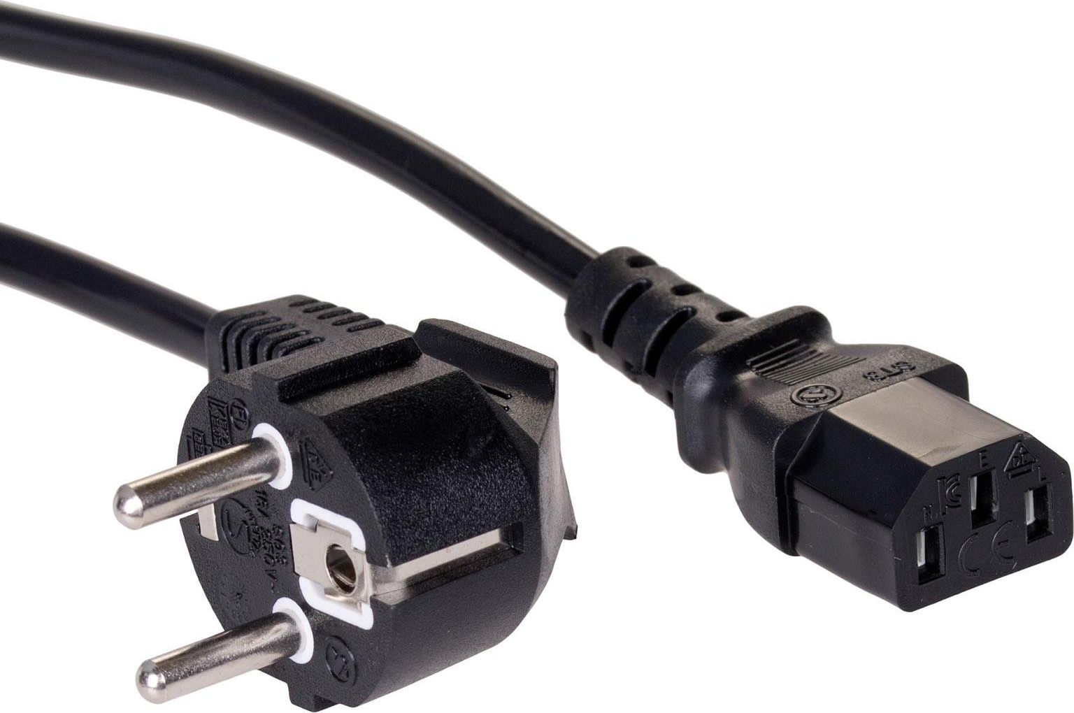 Akyga AK-PC-06A power cable Black 3 m CEE7/7 IEC C13 kabelis datoram