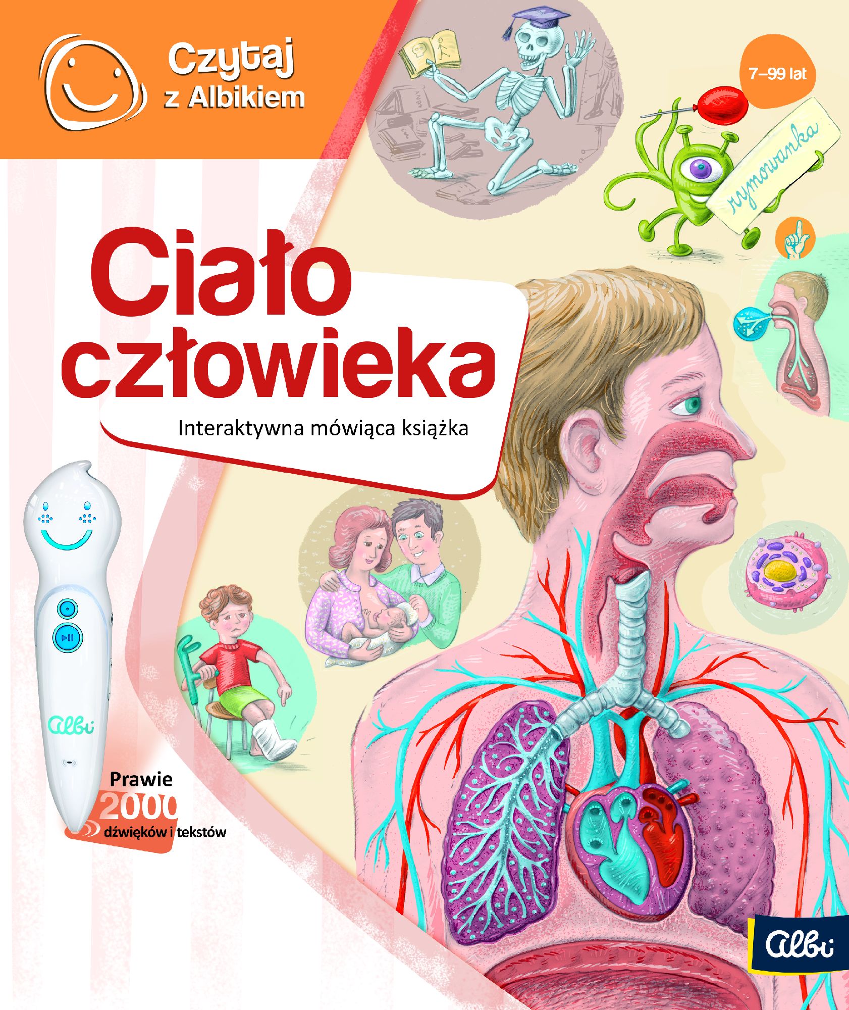 Albi Czytaj z Albikiem - Cialo czlowieka galda spēle