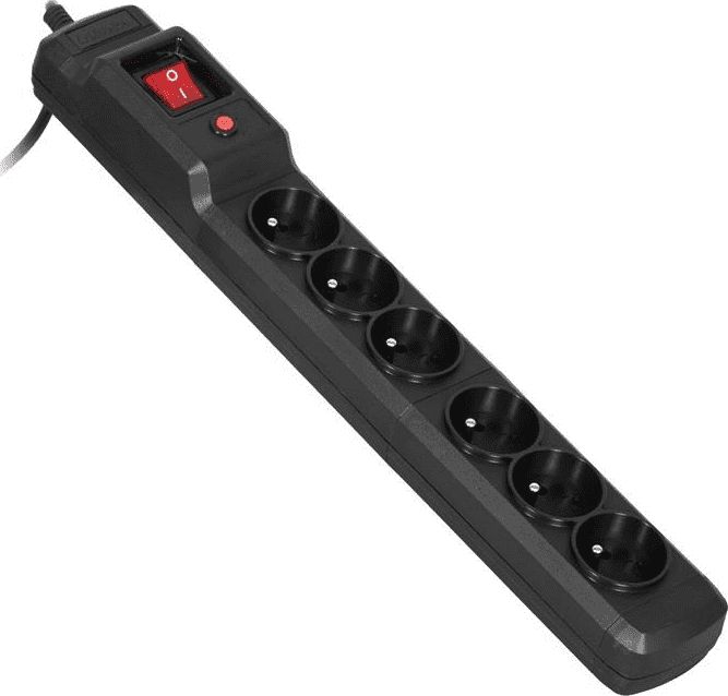 Activejet COMBO 6GN 5M black power strip with cord elektrības pagarinātājs