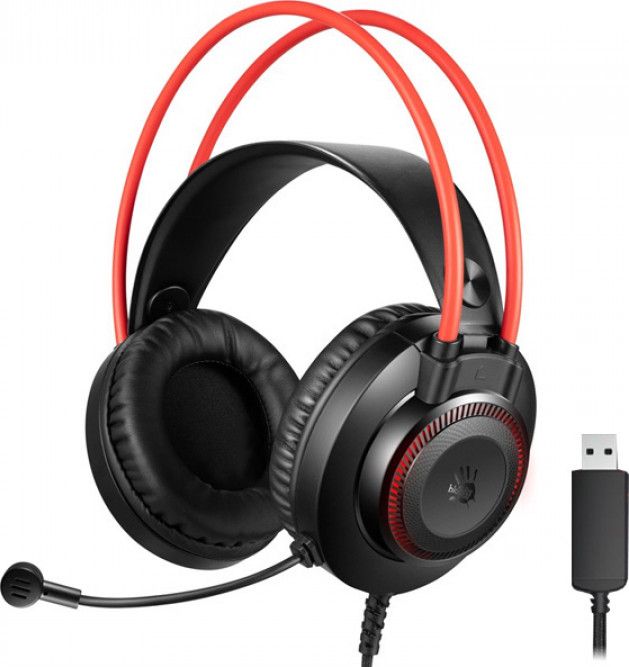 Headphones A4Tech BLOODY G200S USB black A4TSLU46783 austiņas