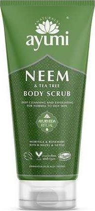 Ayumi Neem Tea Tree Body Scrub oczyszczajacy peeling do ciala 200ml 5025042030520 (5025042030520) kosmētika ķermenim