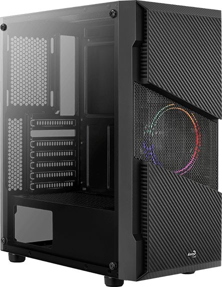 Aerocool Menace Saturn FRGB Midi-Tower, Tempered Glass - schwarz Datora korpuss