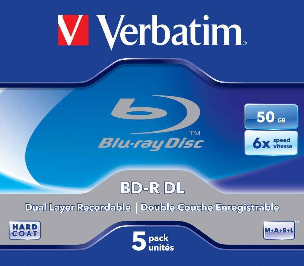 BD-DL 6x JC 50GB Verbatim 5 pieces matricas