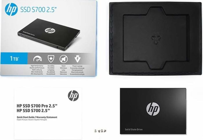 HP SSD S700 1TB 2.5'', SATA3 6GB/s, 561/523 MB/s, 3D NAND SSD disks