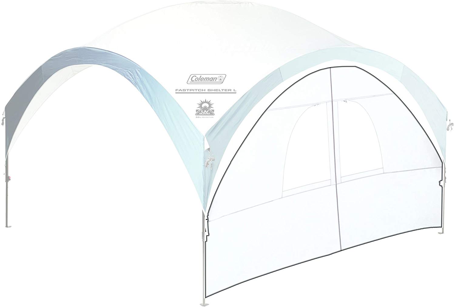 Coleman side wall entrance, for FastpitchSoftball Shelter L, side part (silver, 3.65m) 2000032120 (3138522100902)