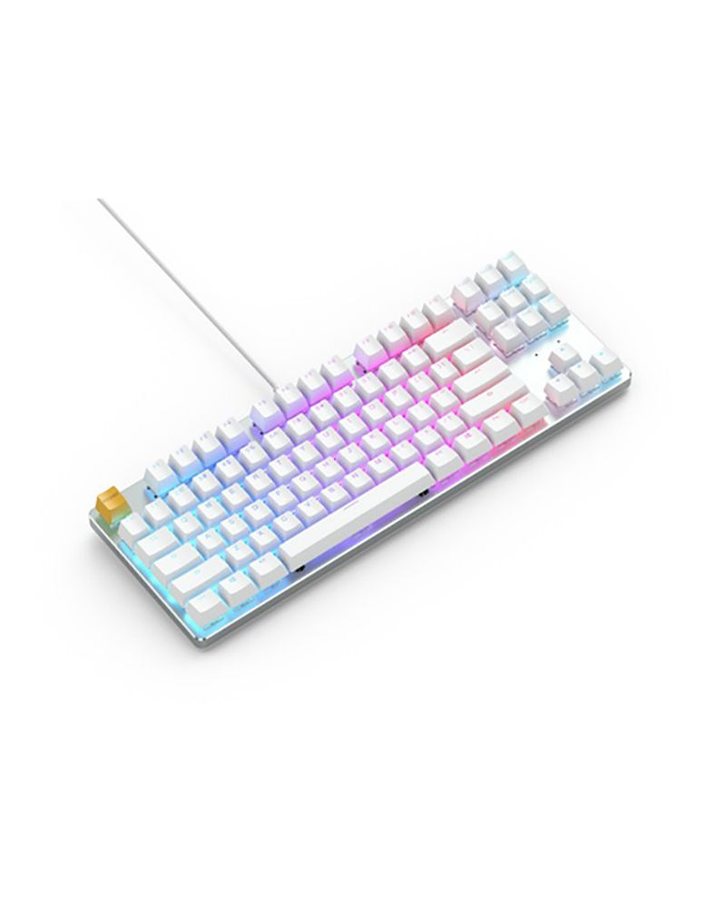 Glorious PC Gaming Race GMMK TKL White Ice Edition - Gateron-Brown, US-Layout klaviatūra