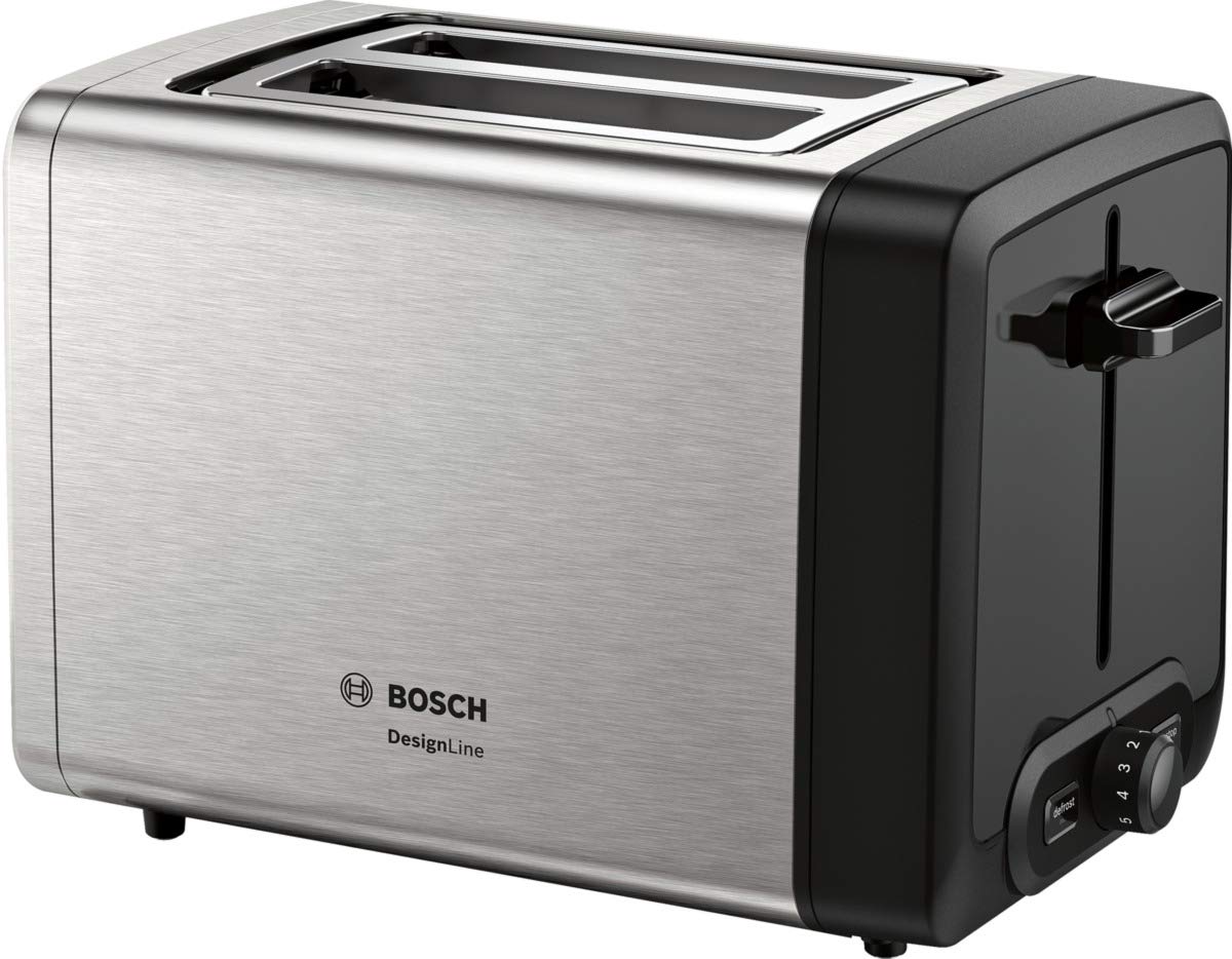 Bosch Compact Toaster Design Line TAT4P420DE (stainless steel / black) Tosteris