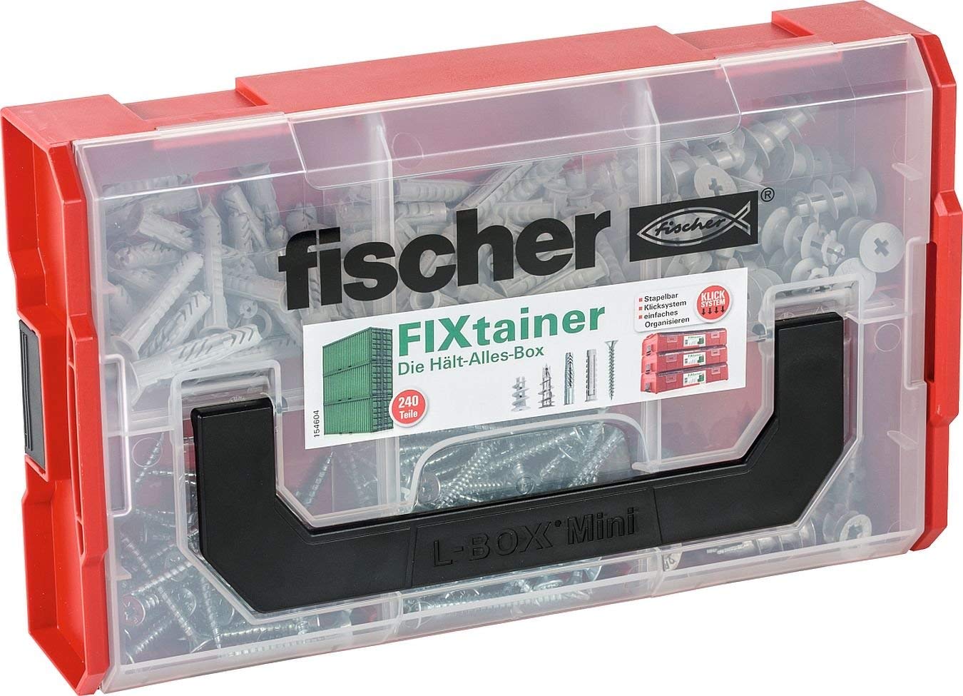 Fischer FIXtainer - Holds All-Box - Dowel - 240-piece