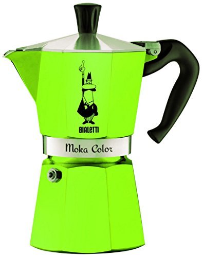 Bialetti Moka Express Tricolore, espresso machine (green / red, 3 cups) Kafijas automāts