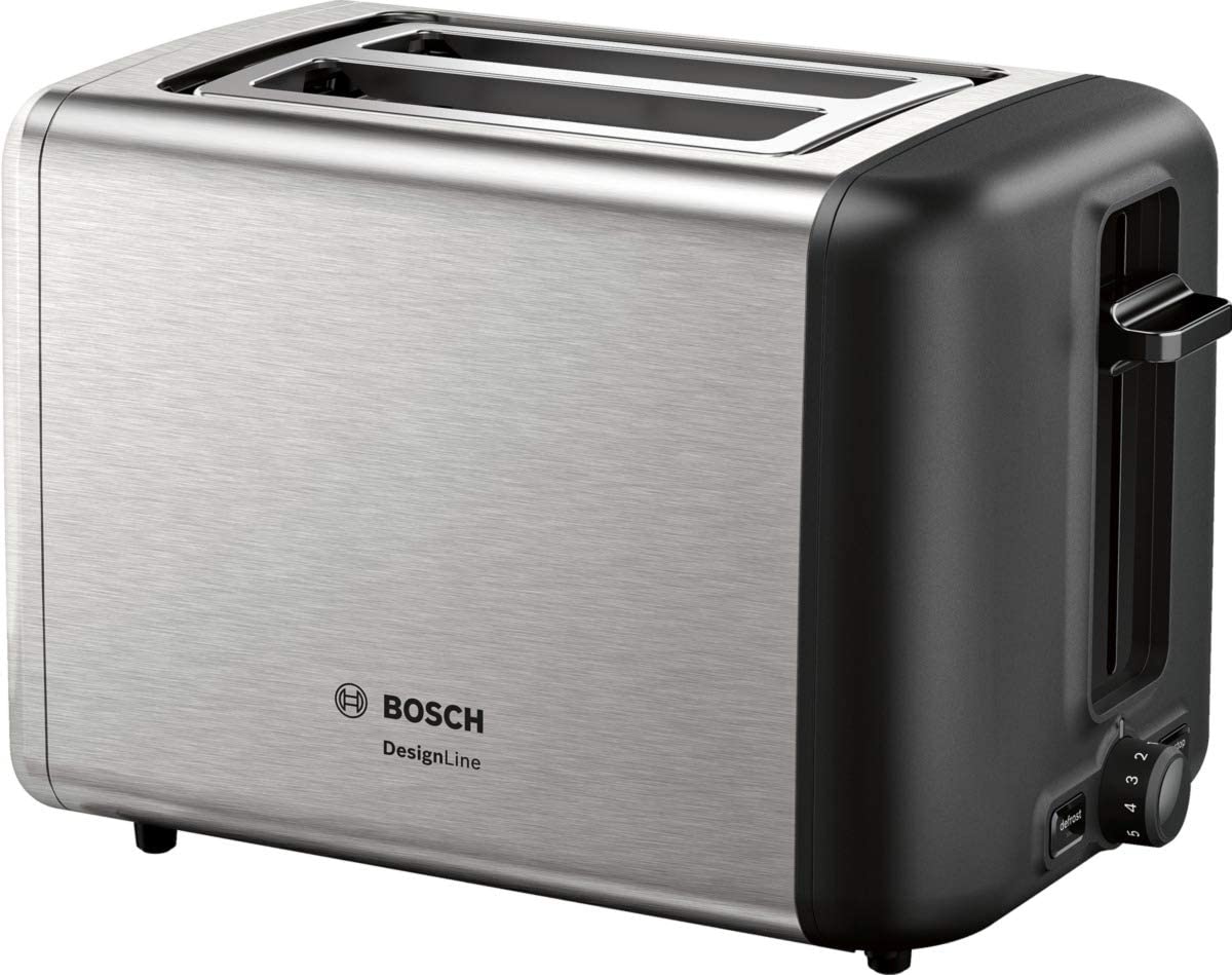 Bosch Compact Toaster Design Line TAT3P420DE (stainless steel / black) Tosteris