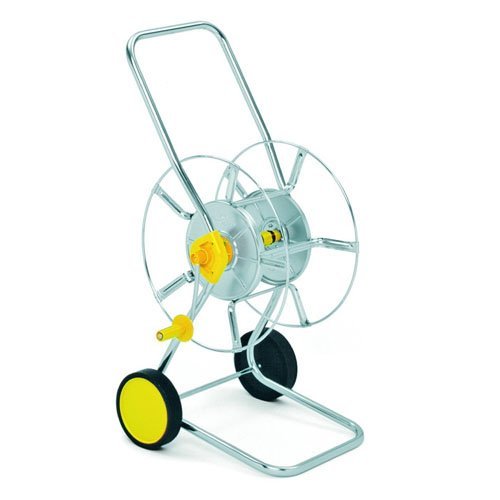 WOLF-Garten hose trolley WS 50 Z, hose cart (silver / yellow, galvanized) 5222000 (4009269291415)