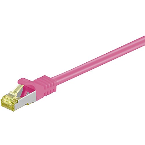 goobay Patch cable SFTP m.Cat7 pink 3,00m - LSZH, Magenta kabelis, vads