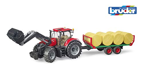 Bruder Case Tractor with loader and trailer - 03198 Rotaļu auto un modeļi