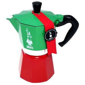 Bialetti Moka Express Tricolore, espresso machine (green / red, 6 cups) 5323 (8006363018944) piederumi kafijas automātiem