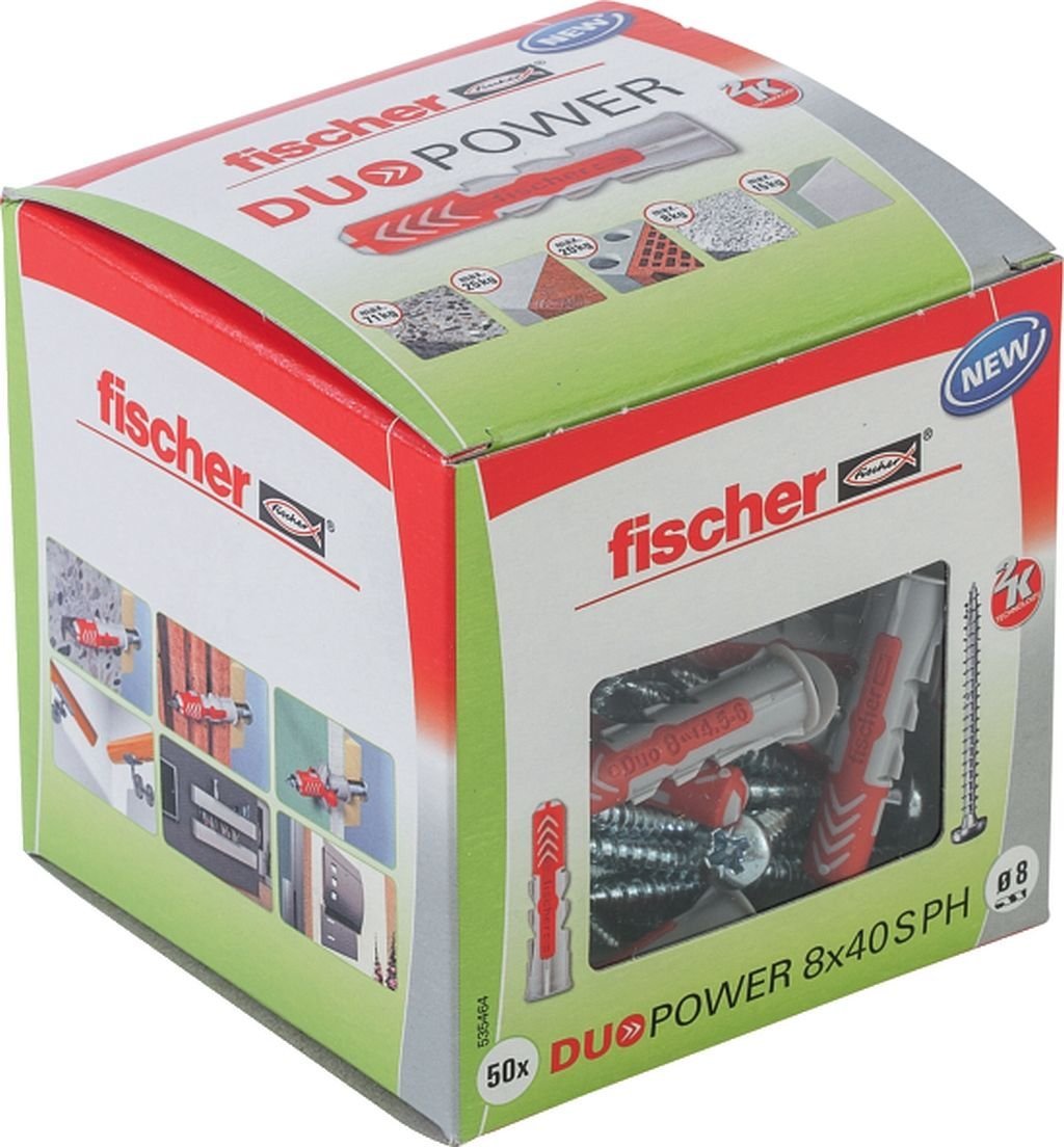 Fischer DUOPOWER 8x40 S PH LD 50pcs